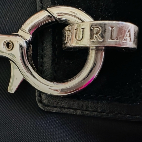 Furla Black Nylon and Leather hobo bag EUC - Picture 6 of 16